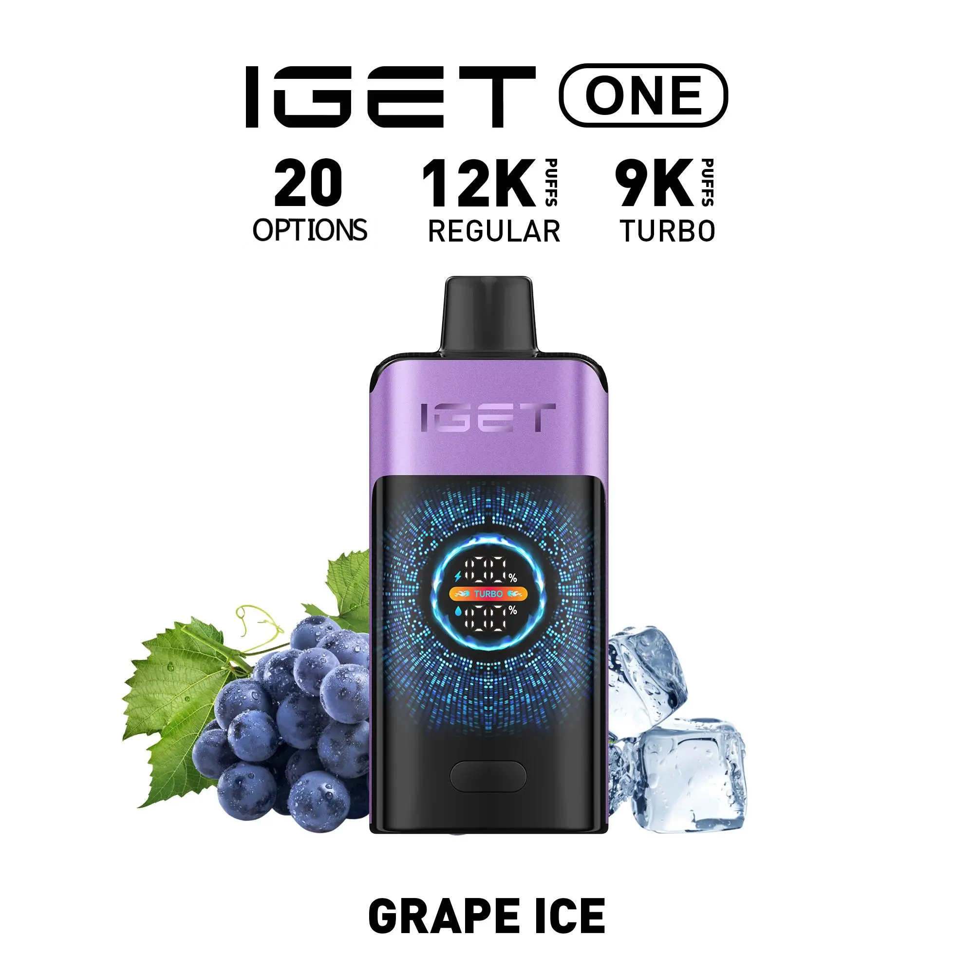 IGET ONE 12000 PUFFS GRAPE ICE - Buy Online Australia | Vapes Market Australia