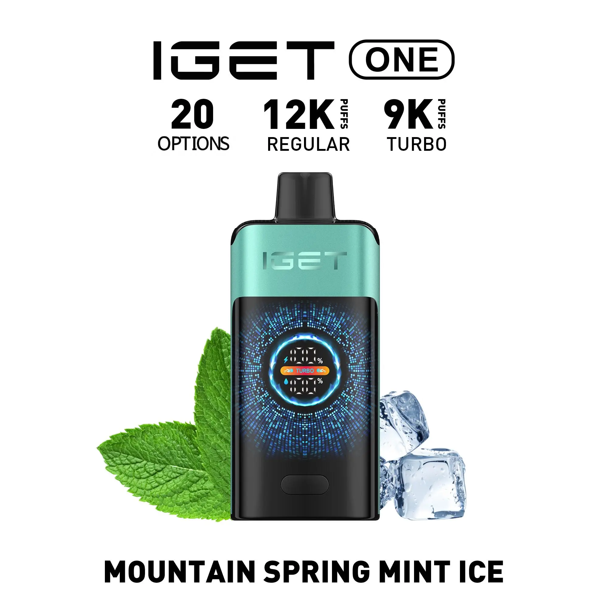 IGET ONE 12000 PUFFS MOUNTAIN SPRING MINT ICE - Buy Online Australia | Vapes Market Australia
