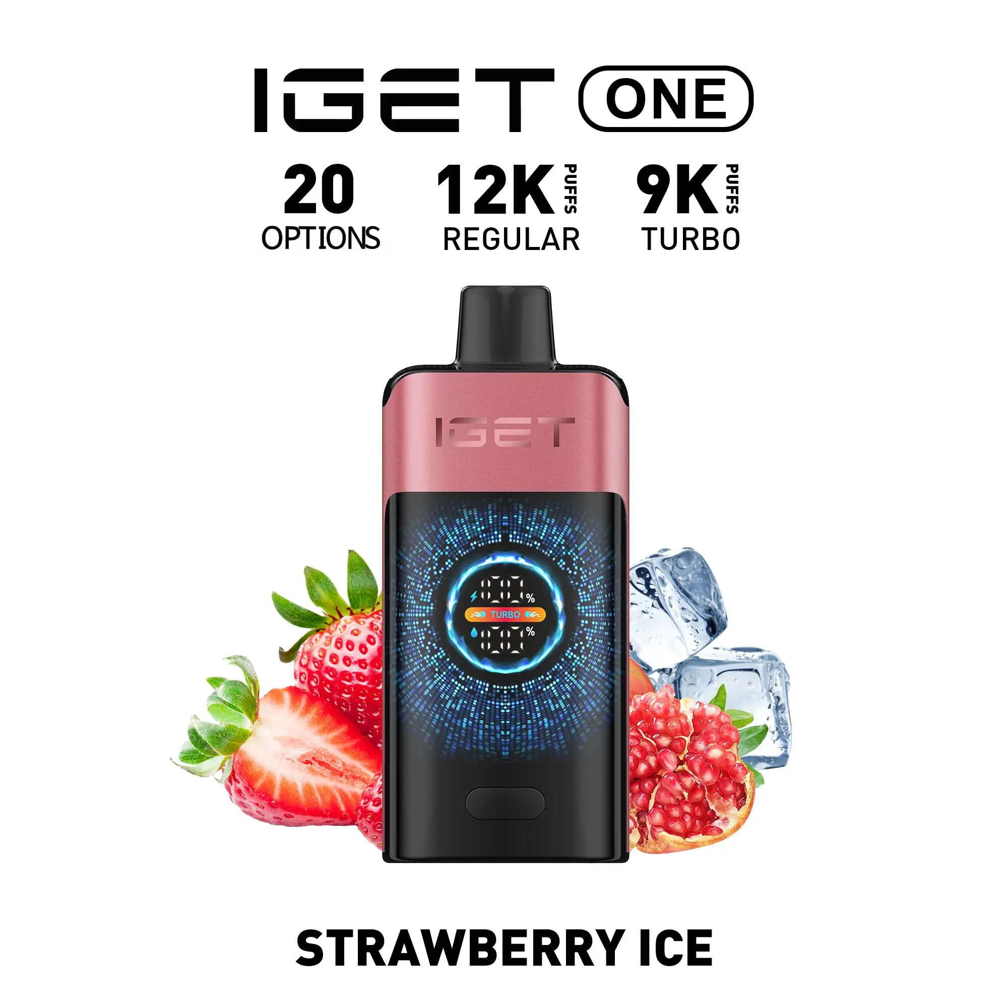 IGET ONE 12000 PUFFS STRAWBERRY POMEGRANATE ICE - Buy Online Australia | Vapes Market Australia